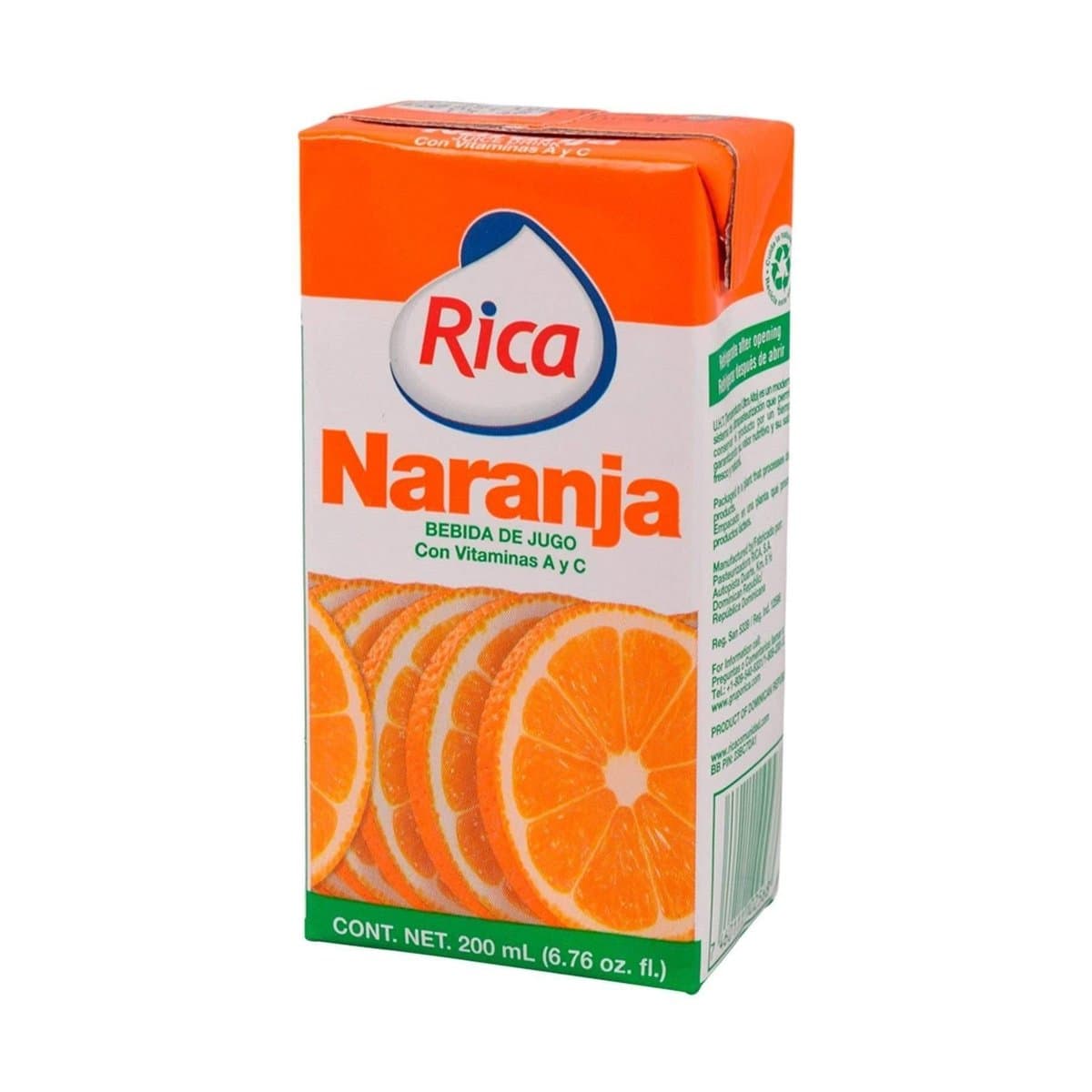 Jugo De Naranja Rica 200ml Jugo De Naranja Rica 200ml