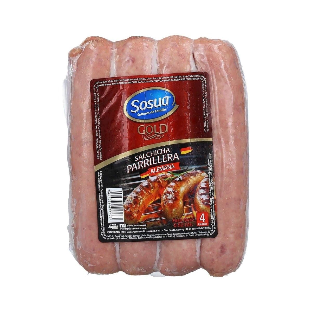Salchicha Parrillera Sosua Alemana 4 Uds Salchicha Parrillera Sosua Alemana 4 Uds