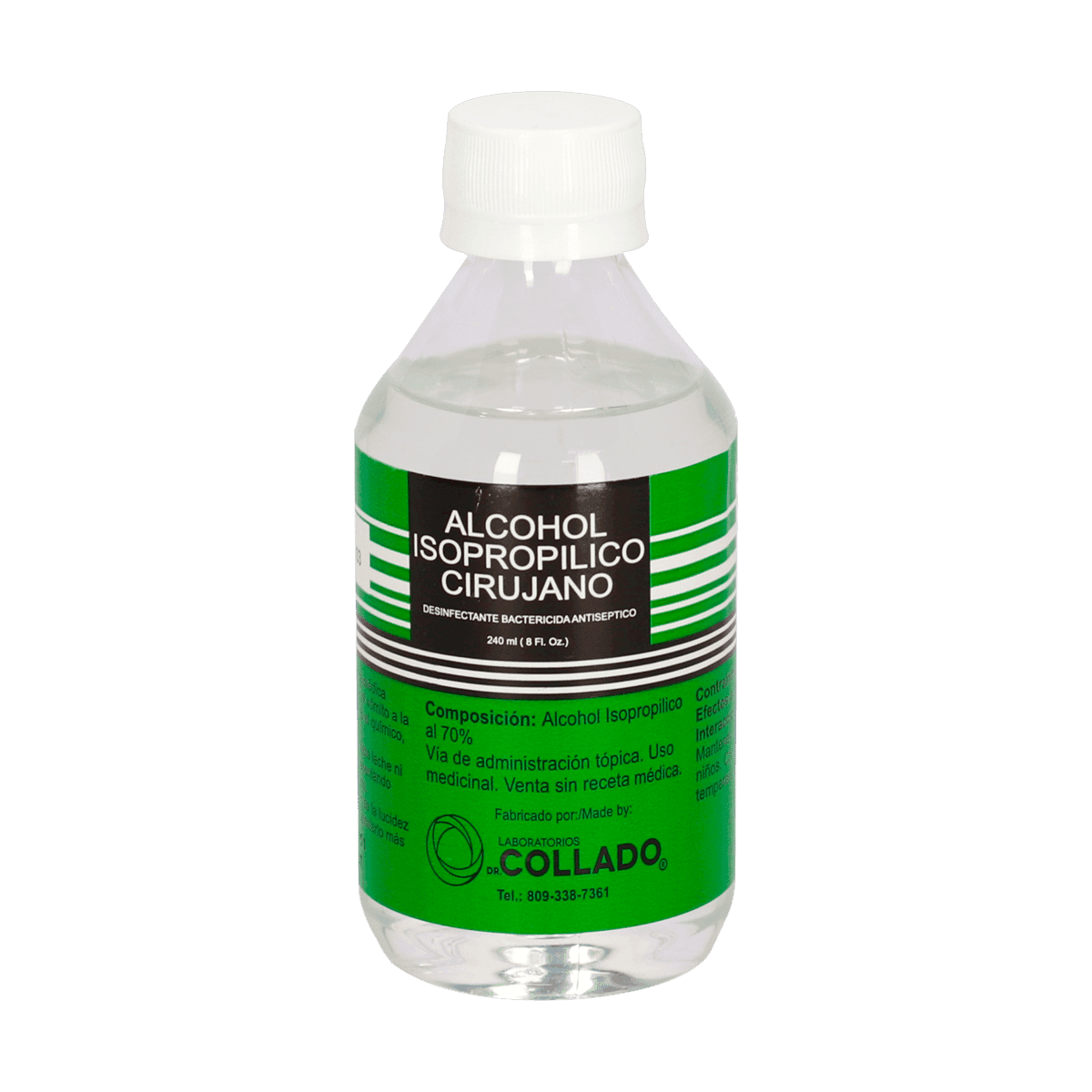 Alcohol Isopropílico Cirujano 70% Collado 8 Oz Alcohol Isopropílico Cirujano 70% Collado 8 Oz