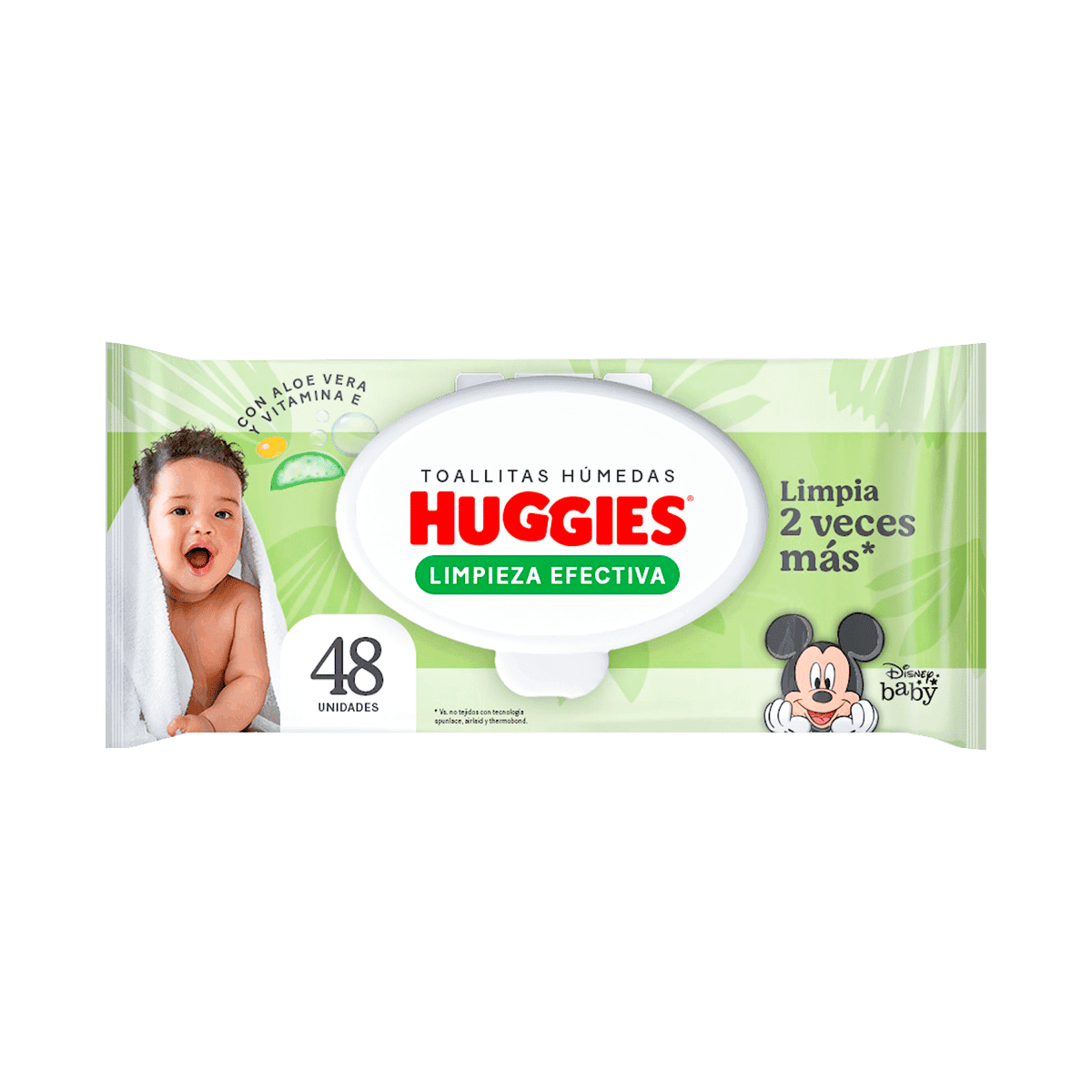 Toallas Húmedas Huggies Limpieza Efectiva 48 Unidades Toallas Húmedas Huggies Limpieza Efectiva 48 Unidades
