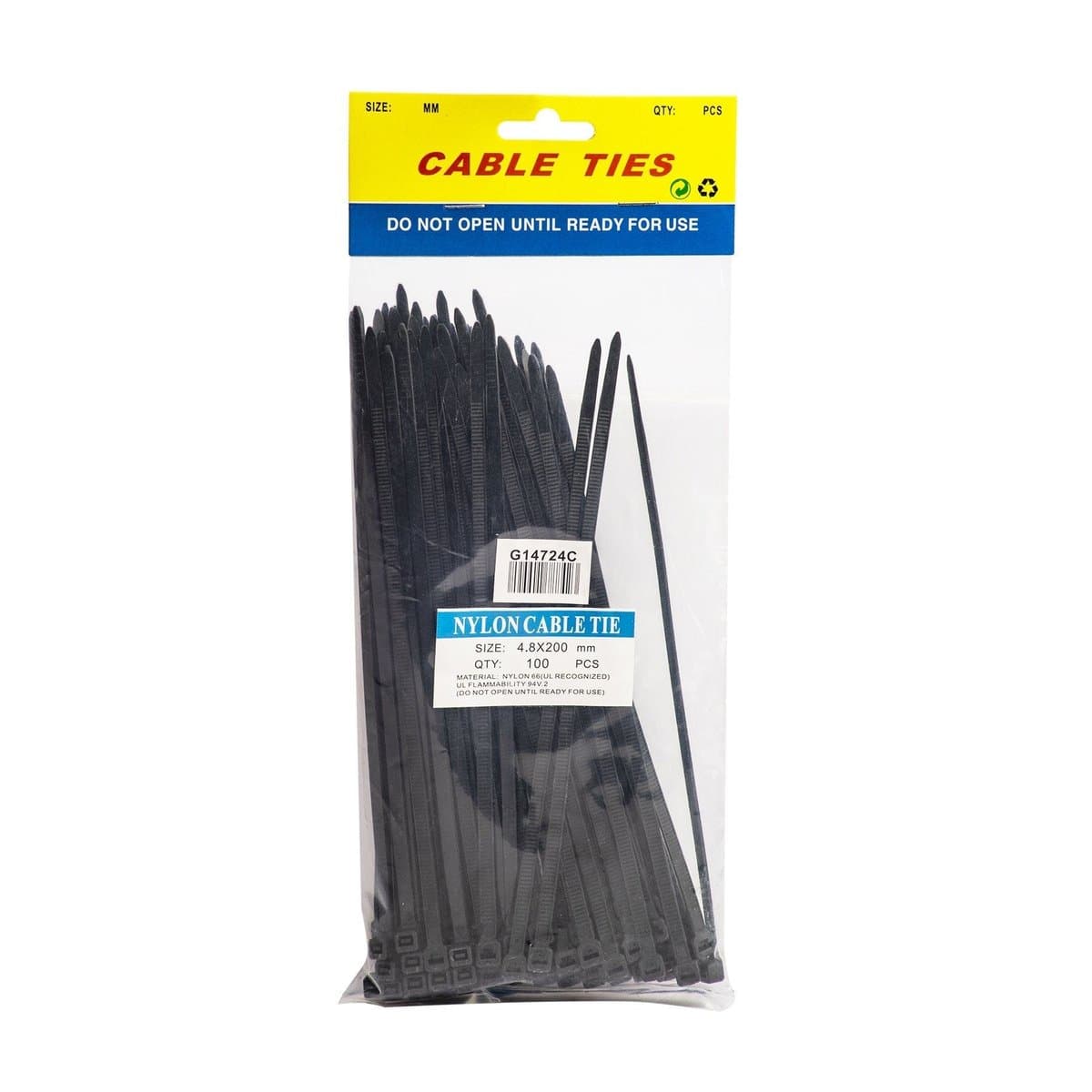 Tie Rack Cable Ties G14724C 4.8x200 mm Tie Rack Cable Ties G14724C 4.8x200 mm