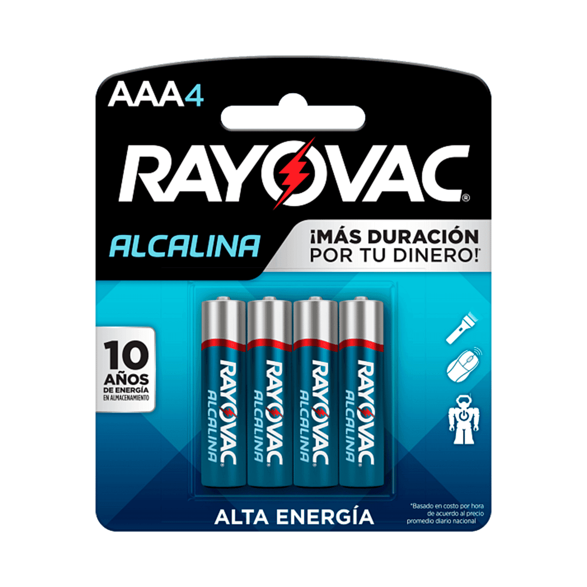 Pilas AAA4 Rayovac Alcalinas 4 Uds Pilas AAA4 Rayovac Alcalinas 4 Uds