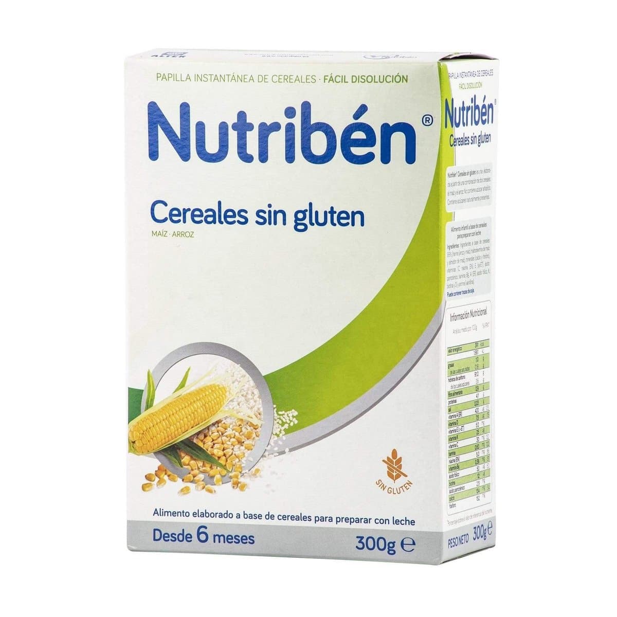 Papilla Instantánea Nutribén de Cereales sin Gluten Desde 6 Meses 300 g Papilla Instantánea Nutribén de Cereales sin Gluten Desde 6 Meses 300 g