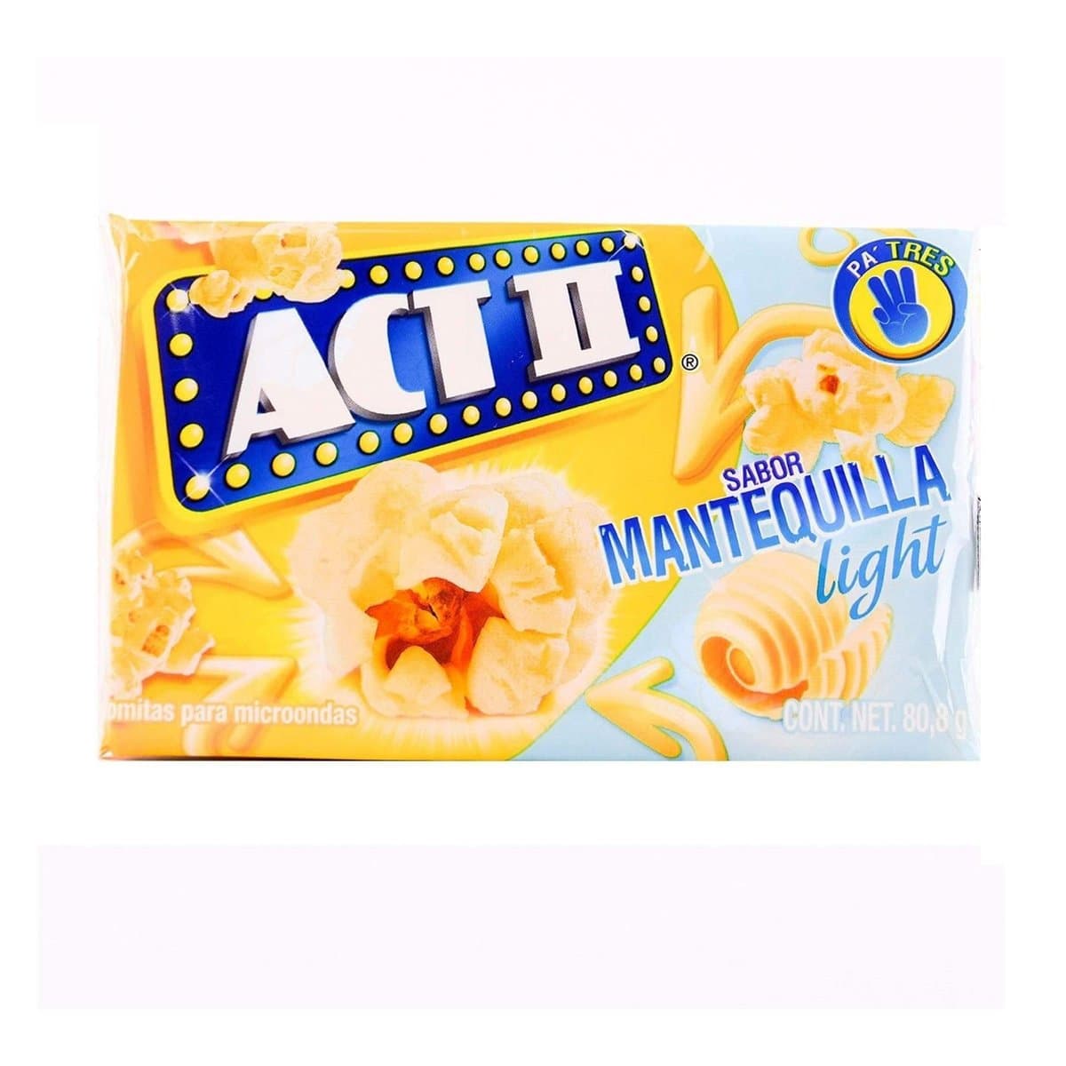 Palomitas de Maíz Act II Mantequilla Light 80 g Palomitas de Maíz Act II Mantequilla Light 80 g