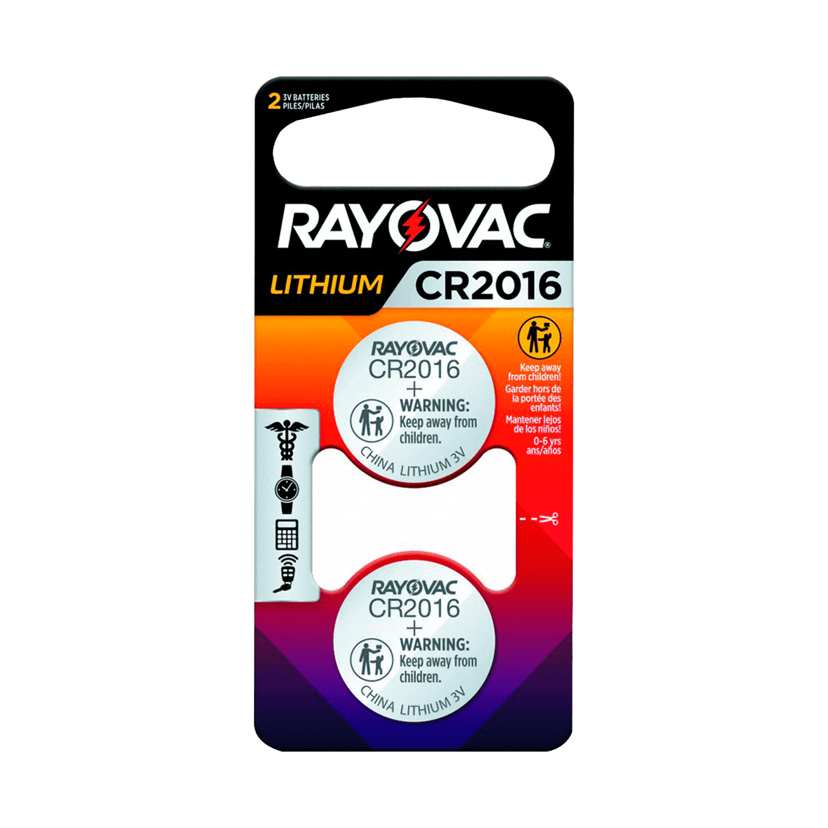 Pilas Rayovac Keyless Lithium CR2016 2Uds Pilas Rayovac Keyless Lithium CR2016 2Uds