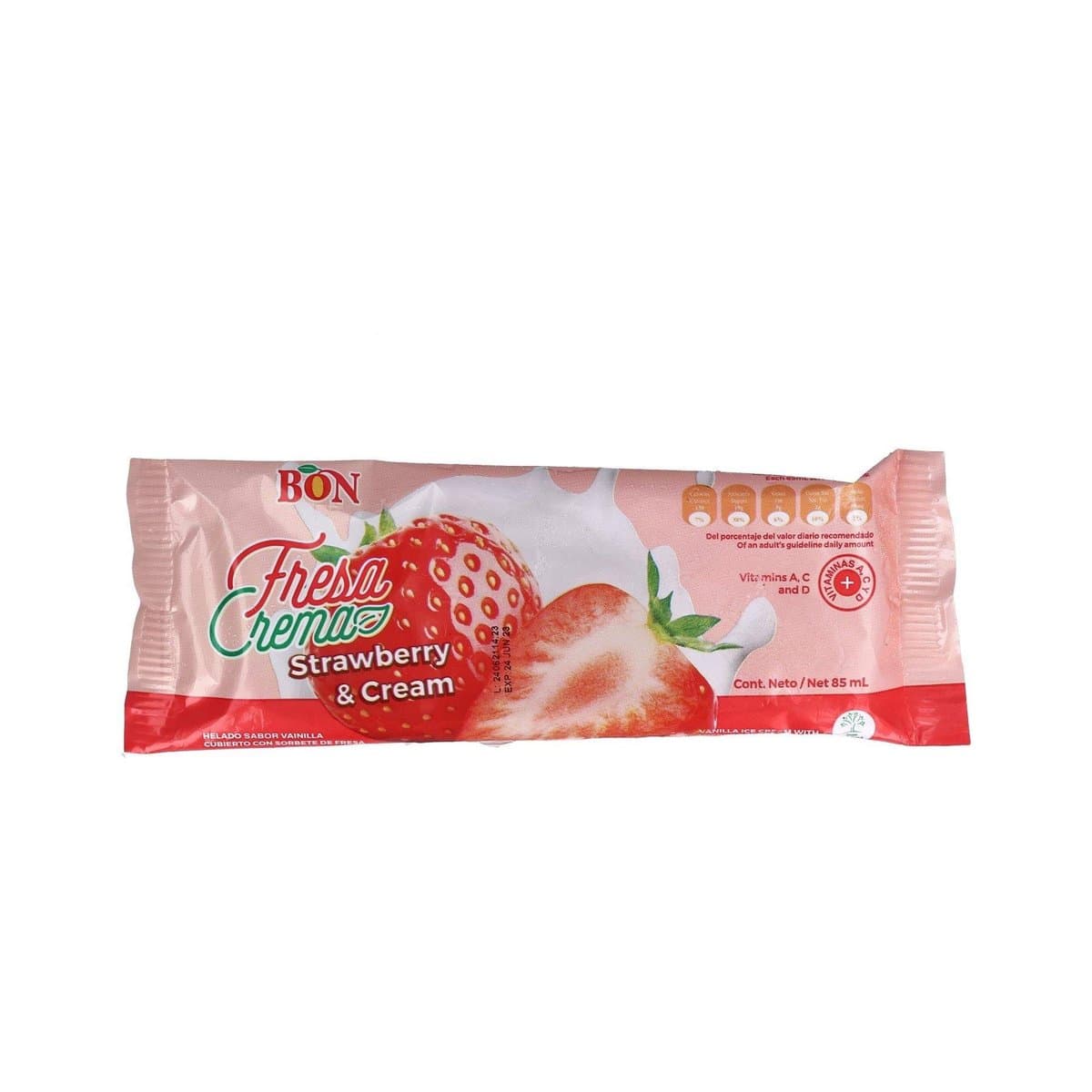 Paleta Bon Fresa Crema La Und Paleta Bon Fresa Crema La Und