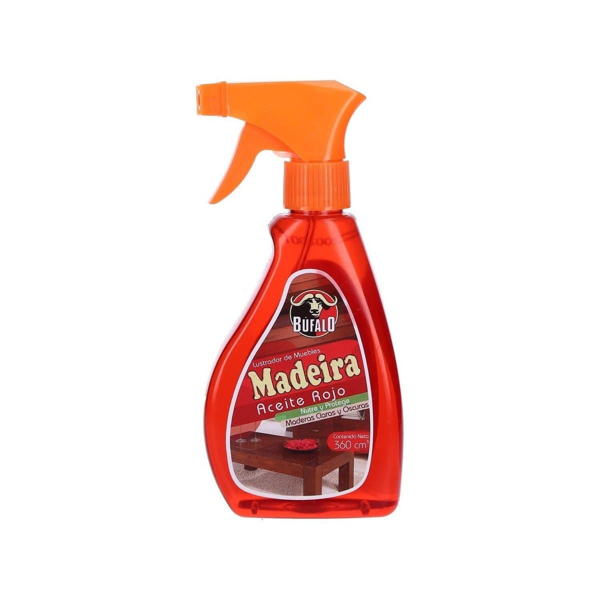 Lustrador de Muebles Búfalo Madera Aceite rojo 360ml Lustrador de Muebles Búfalo Madera Aceite rojo 360ml