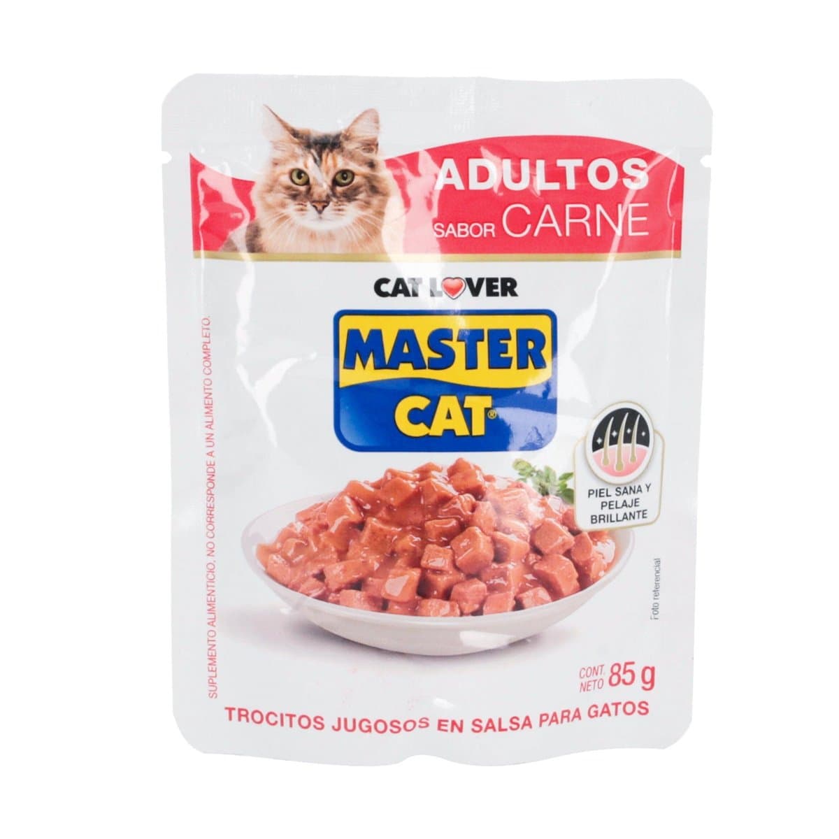 Trocitos Jugosos de Carnes en Salsa para Gatos Adultos Master Cat 85g Trocitos Jugosos de Carnes en Salsa para Gatos Adultos Master Cat 85g