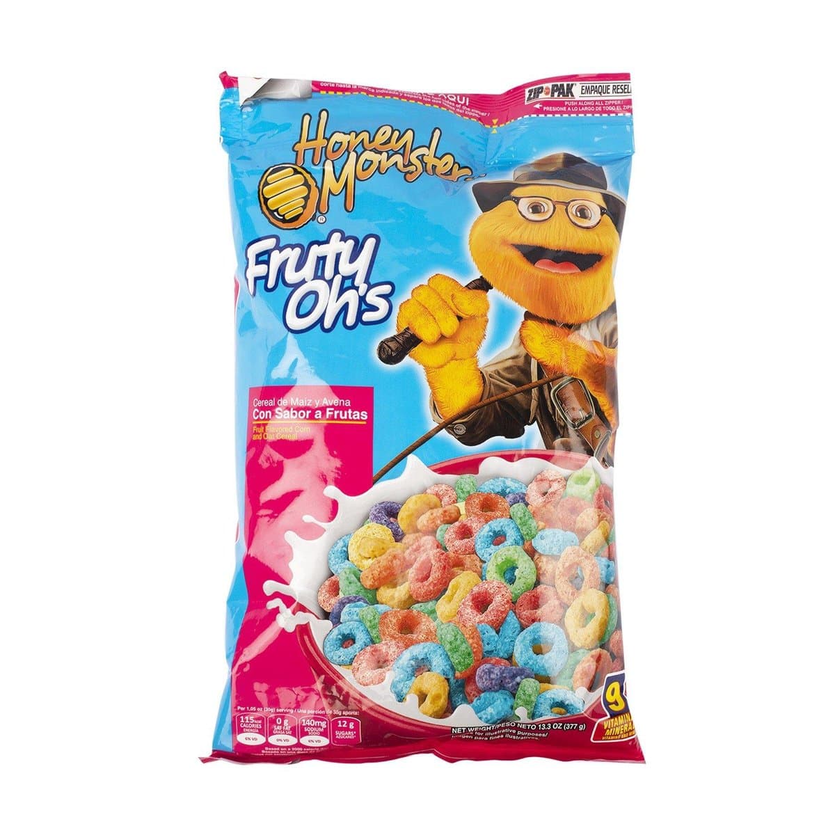 Cereal de Maíz & Avena Quaker Honey Monster Sabor a Frutas 377 g Cereal de Maíz & Avena Quaker Honey Monster Sabor a Frutas 377 g