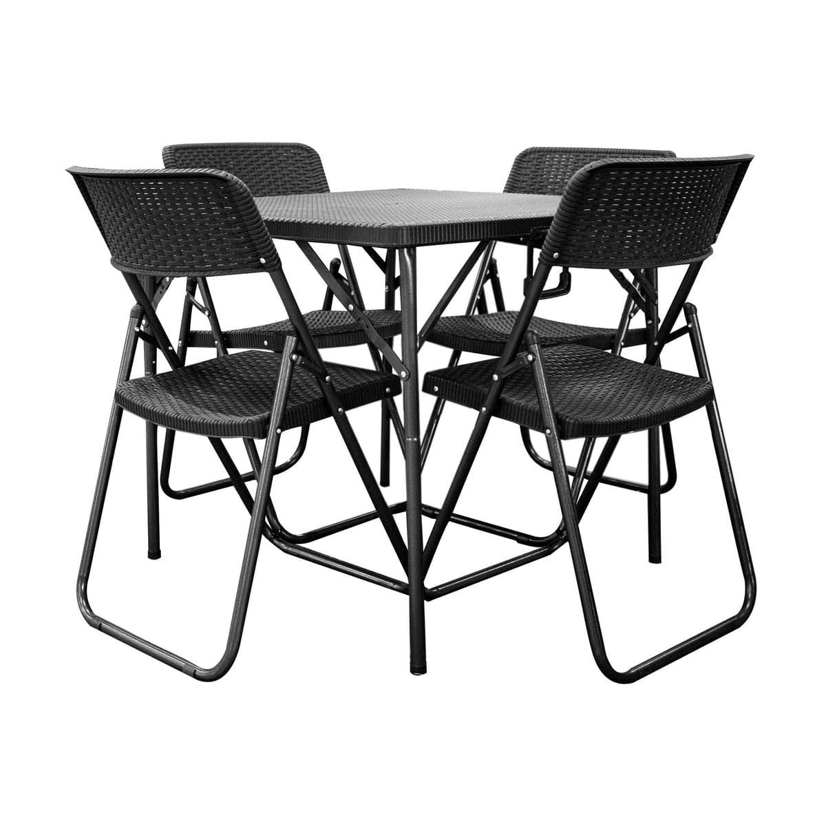 Mesa en Mimbre 4 Sillas Cuadrada R/SKYLER-SQ Mesa en Mimbre 4 Sillas Cuadrada R/SKYLER-SQ
