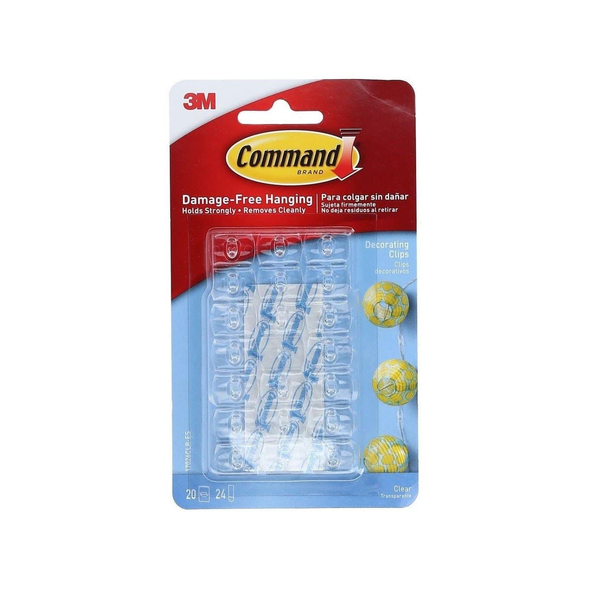Clips Decorativos Command Transparente 3M 20 Uds Clips Decorativos Command Transparente 3M 20 Uds