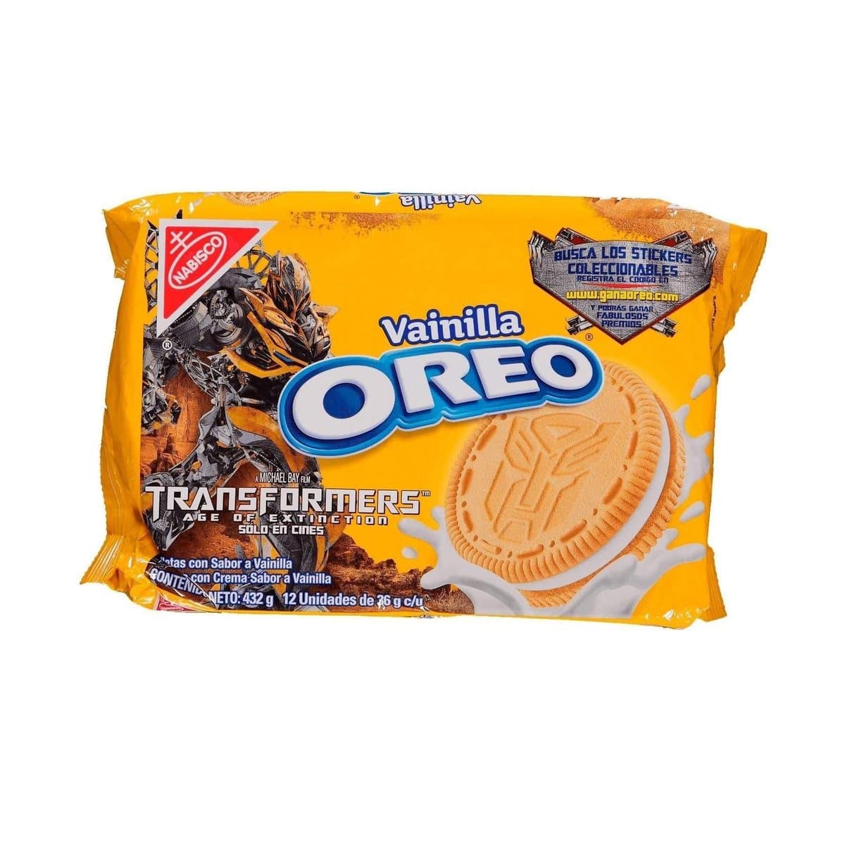 Galletas Sándwich Vainilla Rellena de Crema Nabisco Oreo 12 uds Galletas Sándwich Vainilla Rellena de Crema Nabisco Oreo 12 uds