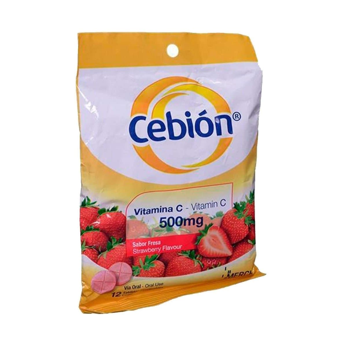 Vitaminas C Cebión Sabor a Fresa 500mg 12 uds Vitaminas C Cebión Sabor a Fresa 500mg 12 uds