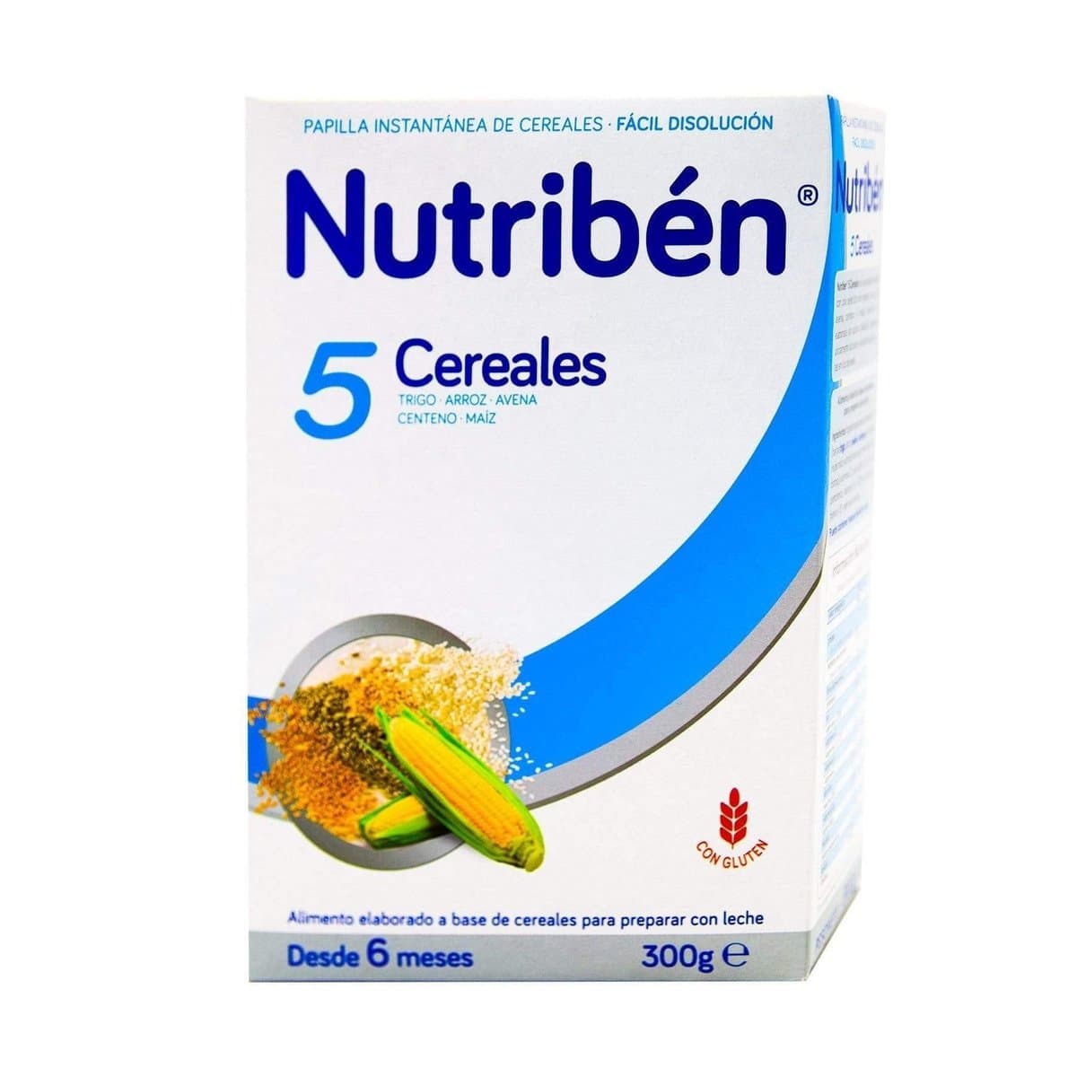 Papilla De Cereal Instantánea Nutribén Trigo Arroz Avena Maíz Centeno 300 g Papilla De Cereal Instantánea Nutribén Trigo Arroz Avena Maíz Centeno 300 g