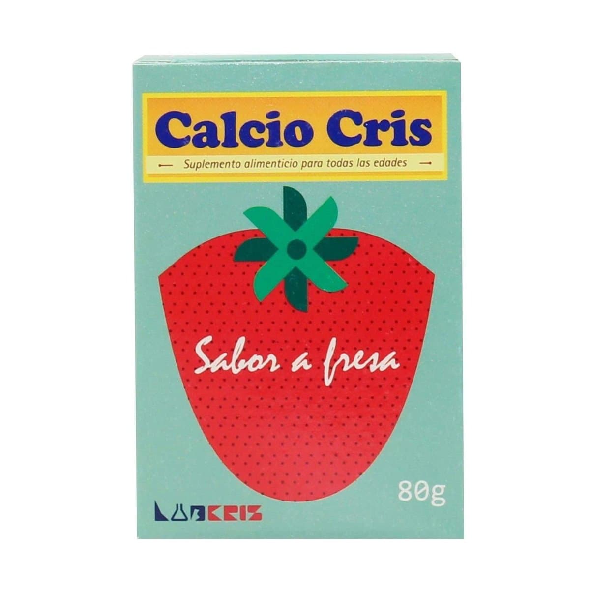 Calcio Granulado Sabor a Fresa Lab. Cris Industrial 80 g Calcio Granulado Sabor a Fresa Lab. Cris Industrial 80 g