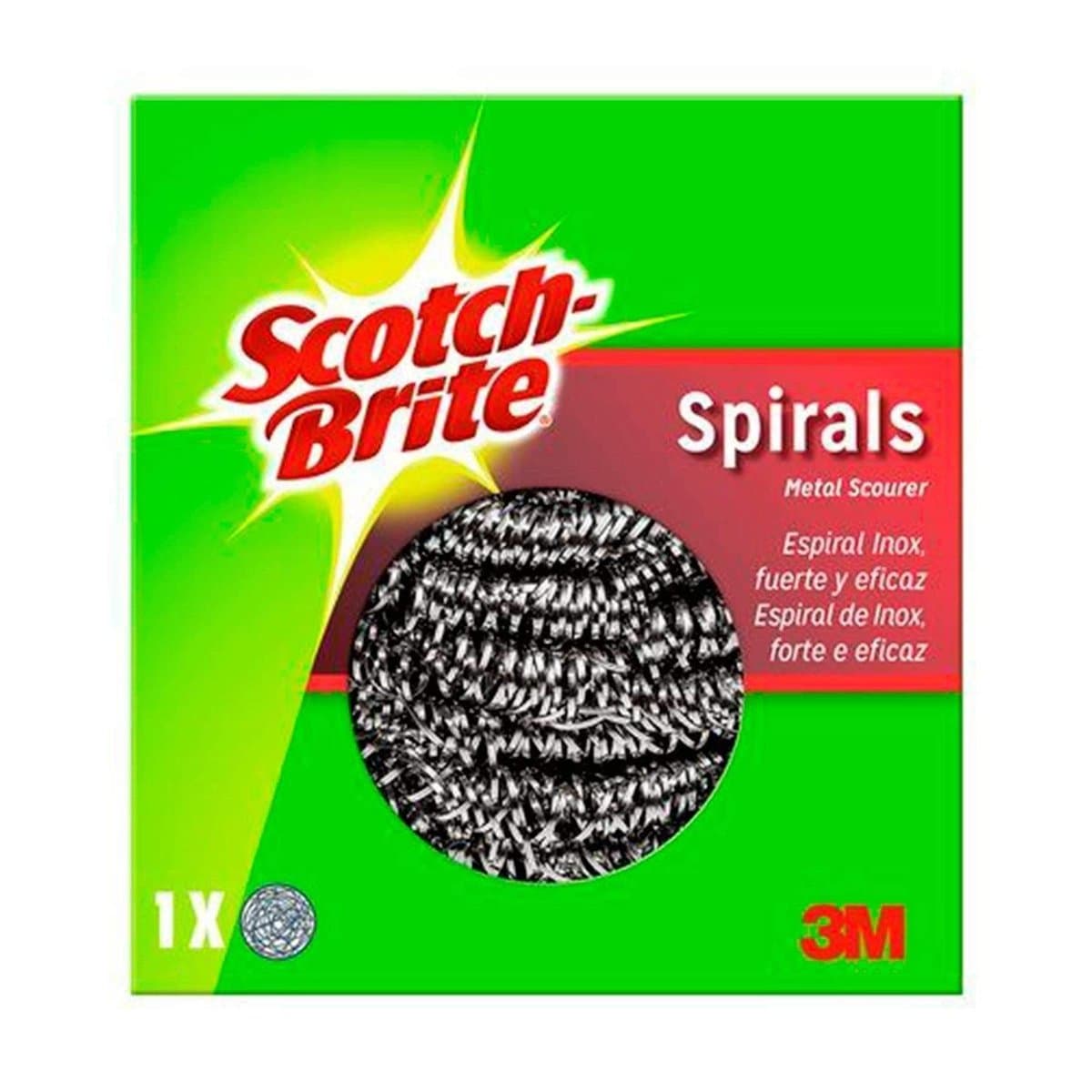 Brillo de Fregar Espiral Scotchbrite Metalico 3M Brillo de Fregar Espiral Scotchbrite Metalico 3M