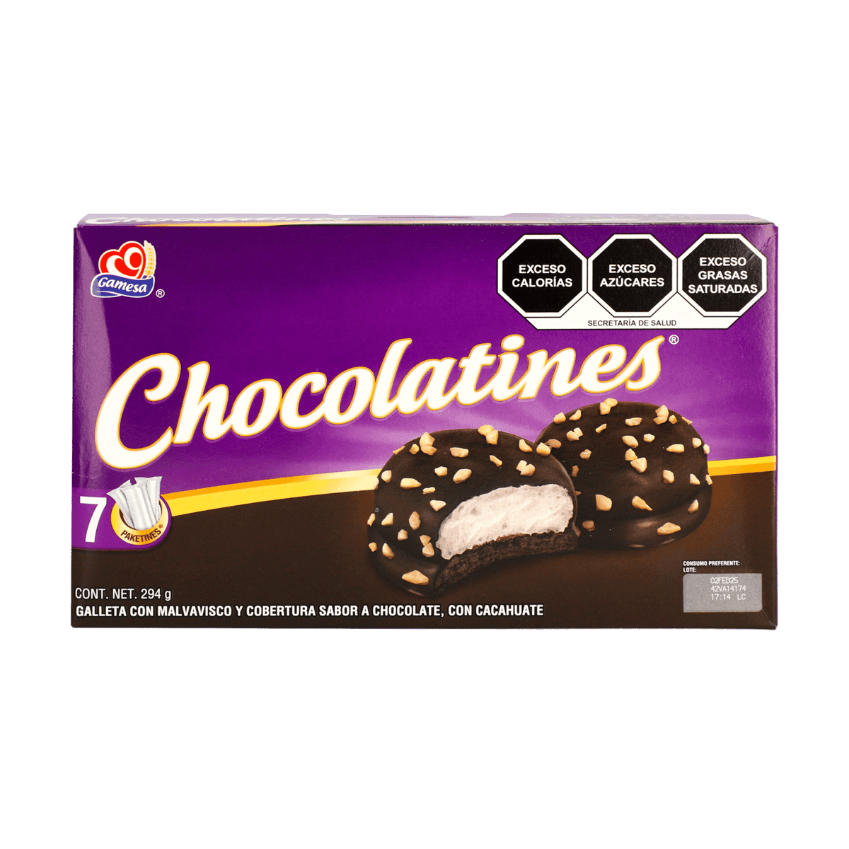 Galleta Gamesa con Malvavisco y Cobertura Sabor a Chocolate 294g Galleta Gamesa con Malvavisco y Cobertura Sabor a Chocolate 294g