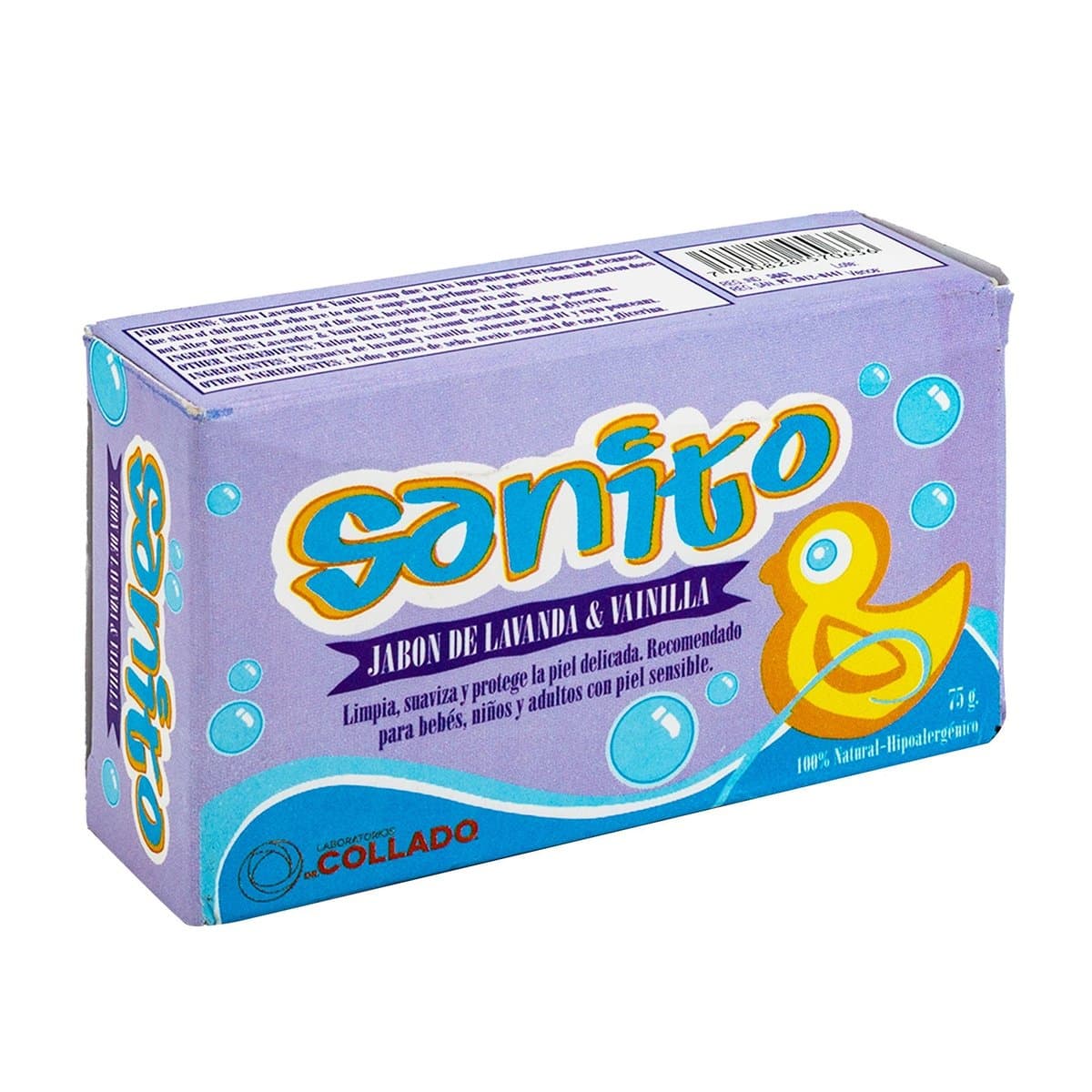 Jabón De Lavanda y De Vainilla Sanito Collado 75g Jabón De Lavanda y De Vainilla Sanito Collado 75g