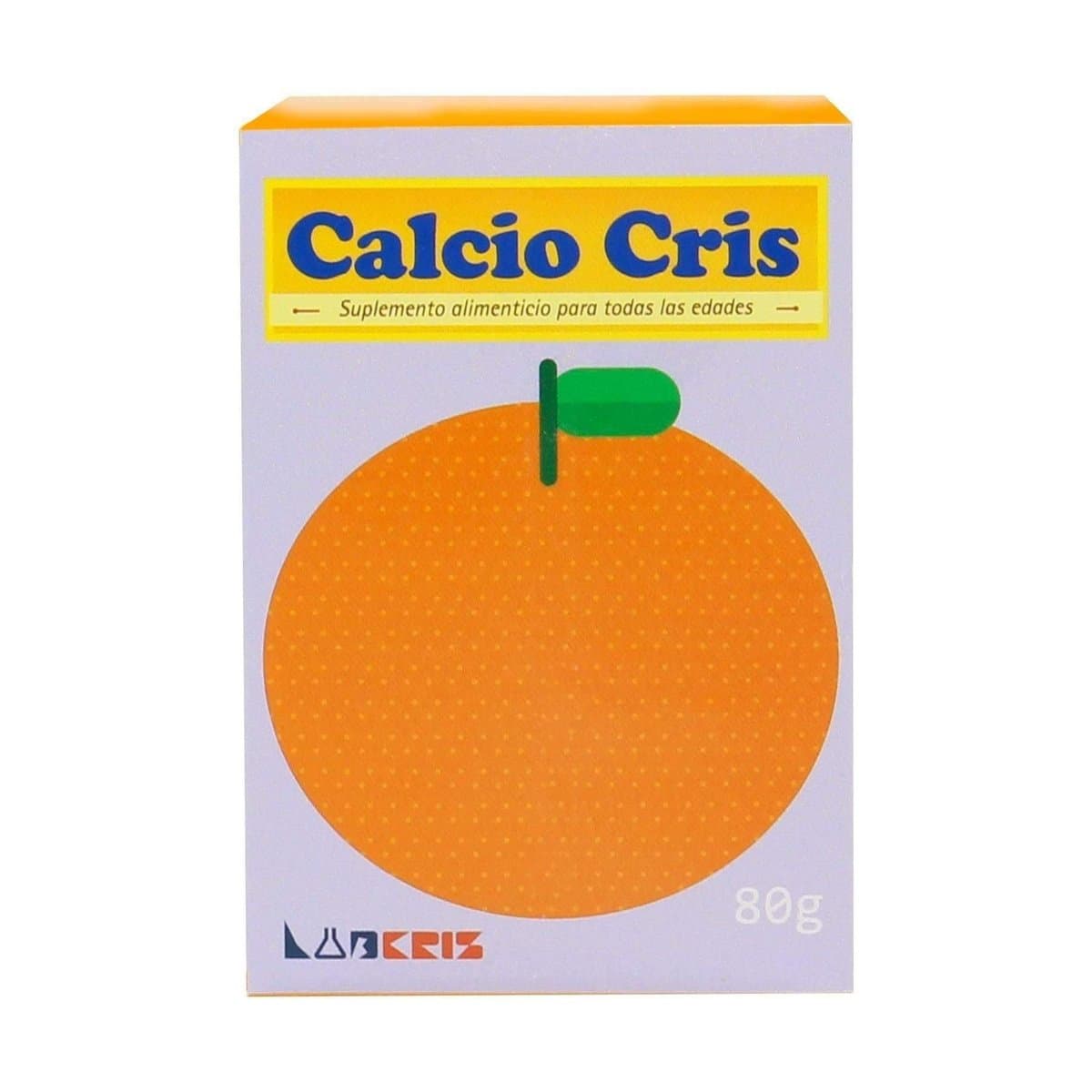 Calcio Cris Sabor a Naranja Lab. Cris Industrial 80 g Calcio Cris Sabor a Naranja Lab. Cris Industrial 80 g