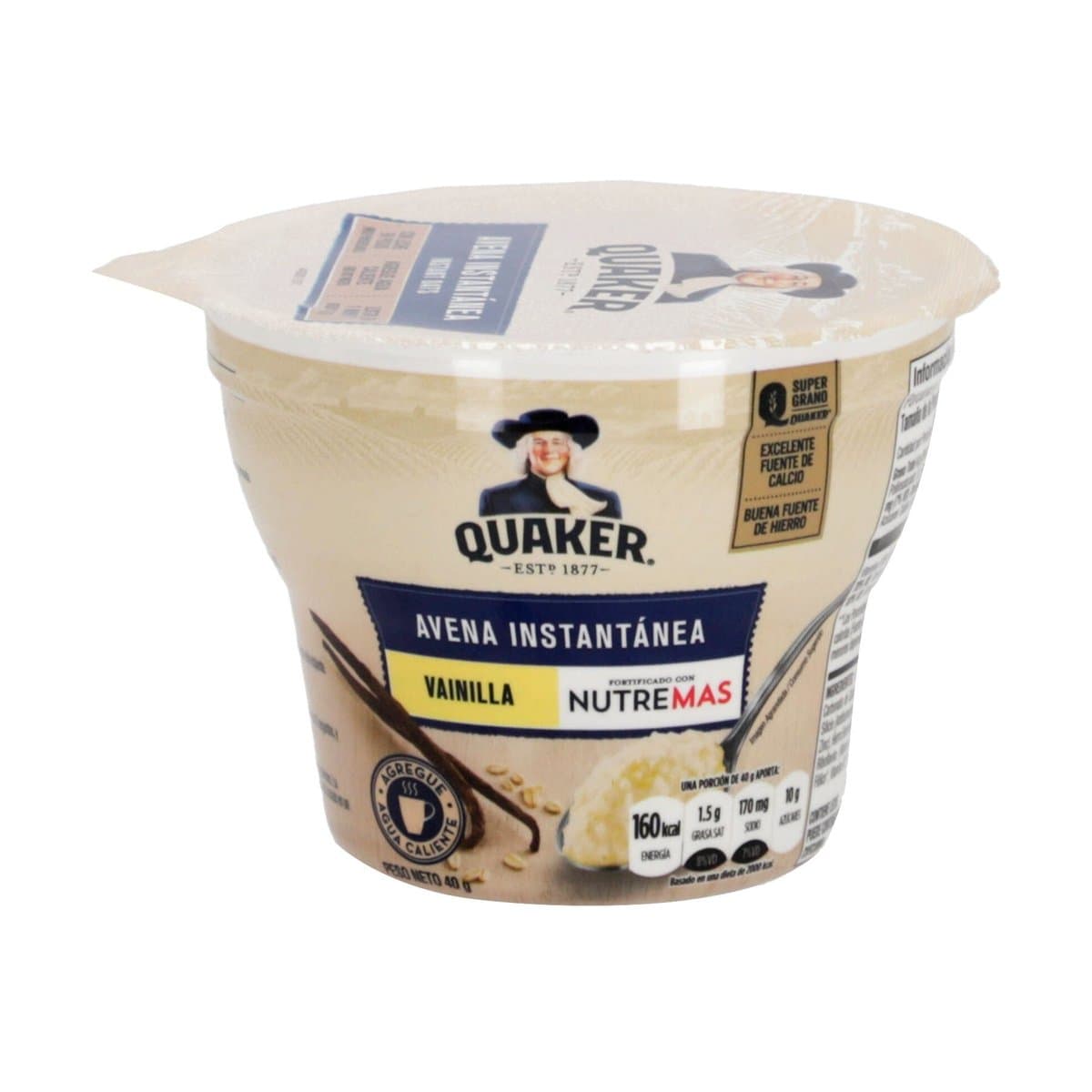 Avena Instantánea Quaker Sabor a Vainilla 40g Avena Instantánea Quaker Sabor a Vainilla 40g