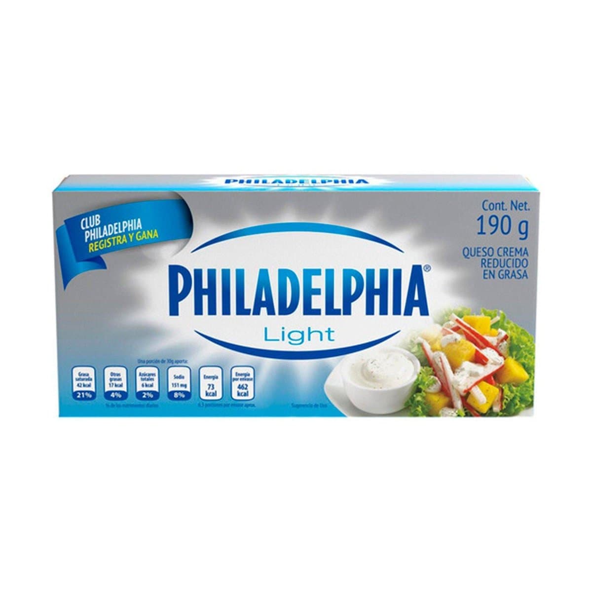 Queso Crema Light Philadelphia 8 Oz Queso Crema Light Philadelphia 8 Oz