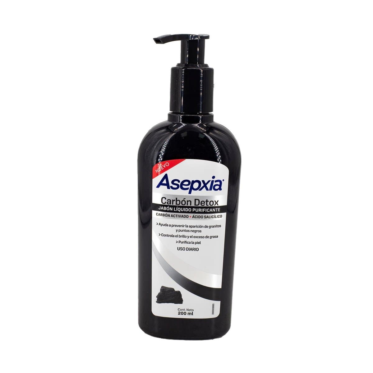 Jabón Facial Asepxia Carbón Detox 200ml Jabón Facial Asepxia Carbón Detox 200ml
