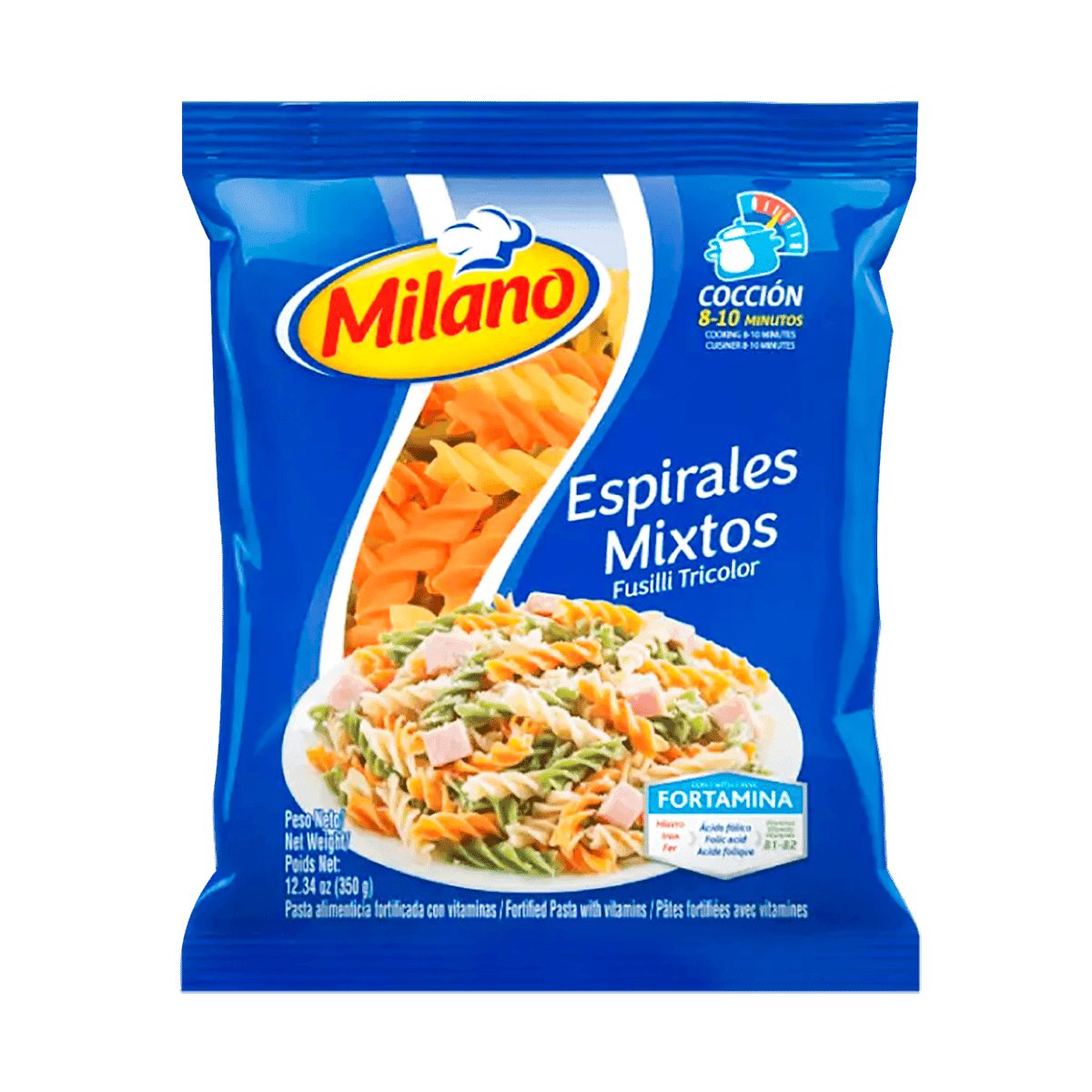 Pasta Milano Espirales Mixtos 350gr Pasta Milano Espirales Mixtos 350gr