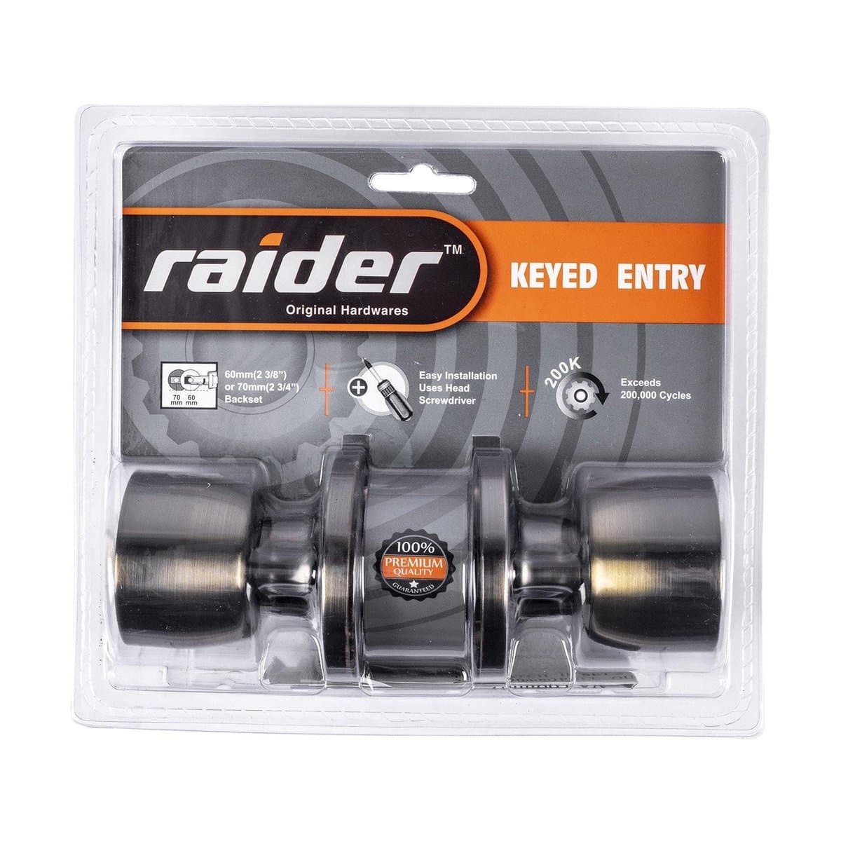 Cerradura Raider Doble Puño M/6881 AB Cerradura Raider Doble Puño M/6881 AB