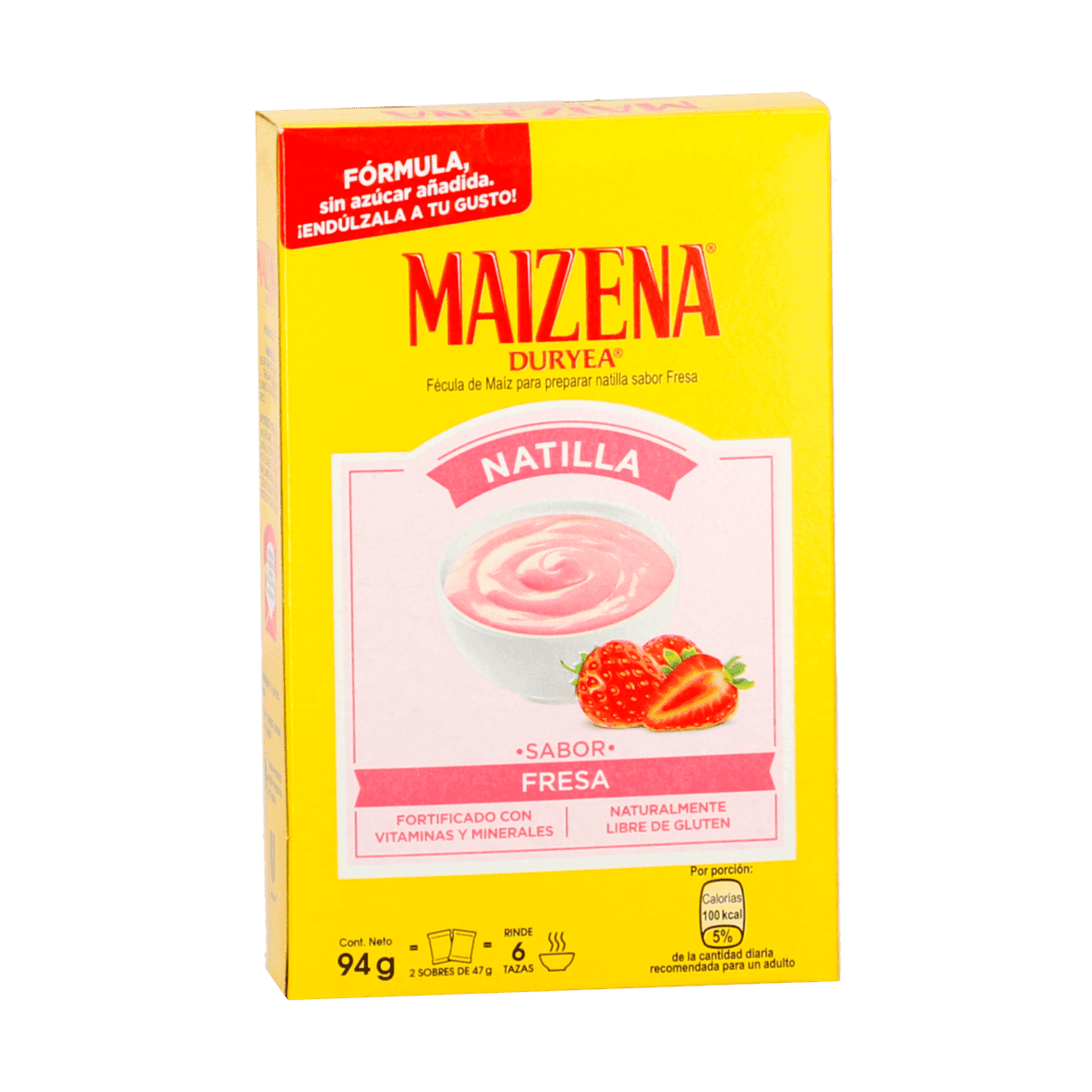 Fécula de Maíz Maizena Duryea Sabor a Fresa 94gr Fécula de Maíz Maizena Duryea Sabor a Fresa 94gr