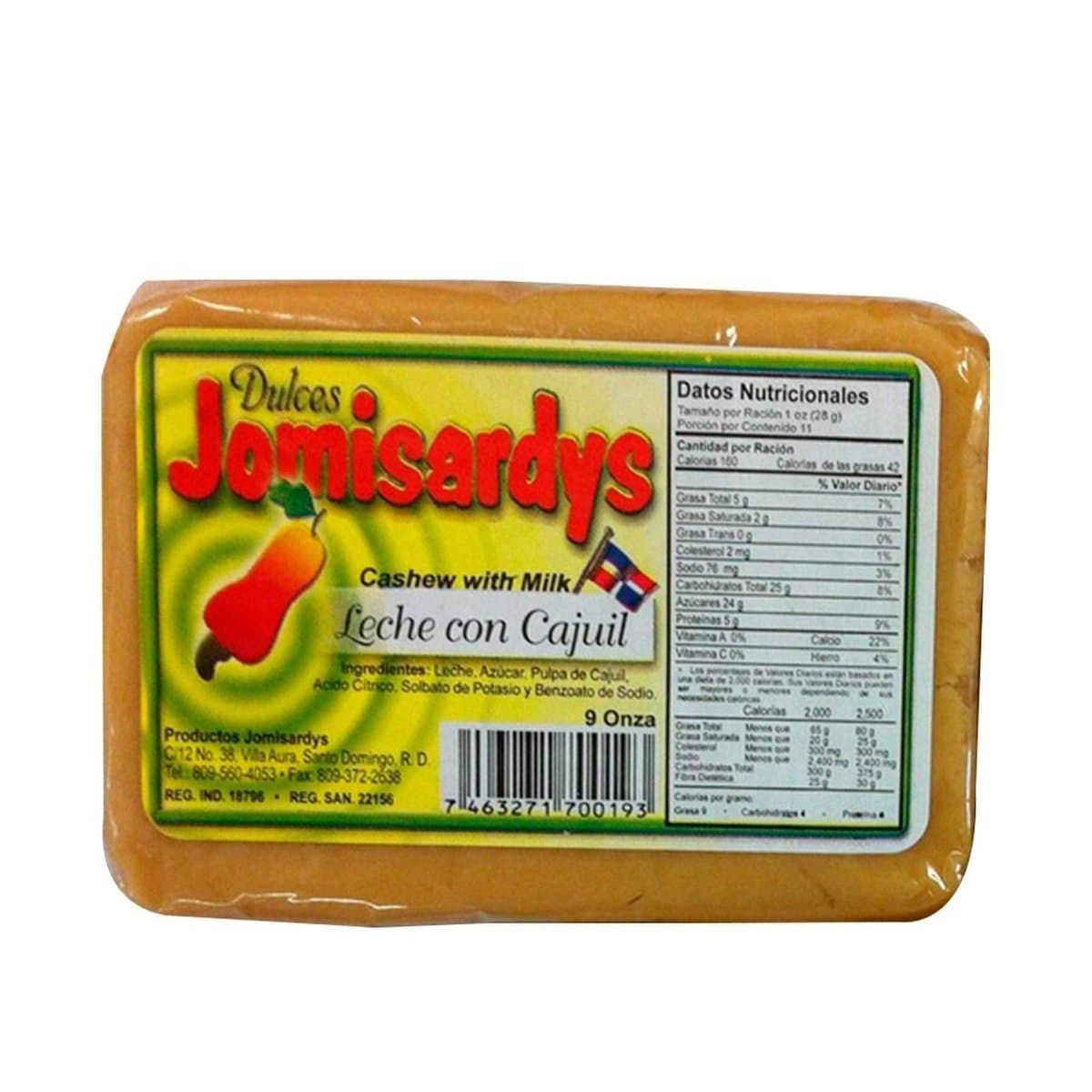 Dulce Criollo Jomisardys Leche Con Cajuil 9 Oz Dulce Criollo Jomisardys Leche Con Cajuil 9 Oz