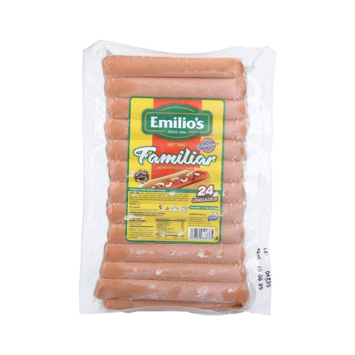 Salchicha Familiar Emilio’s para Hot Dog 24 Uds Salchicha Familiar Emilio’s para Hot Dog 24 Uds