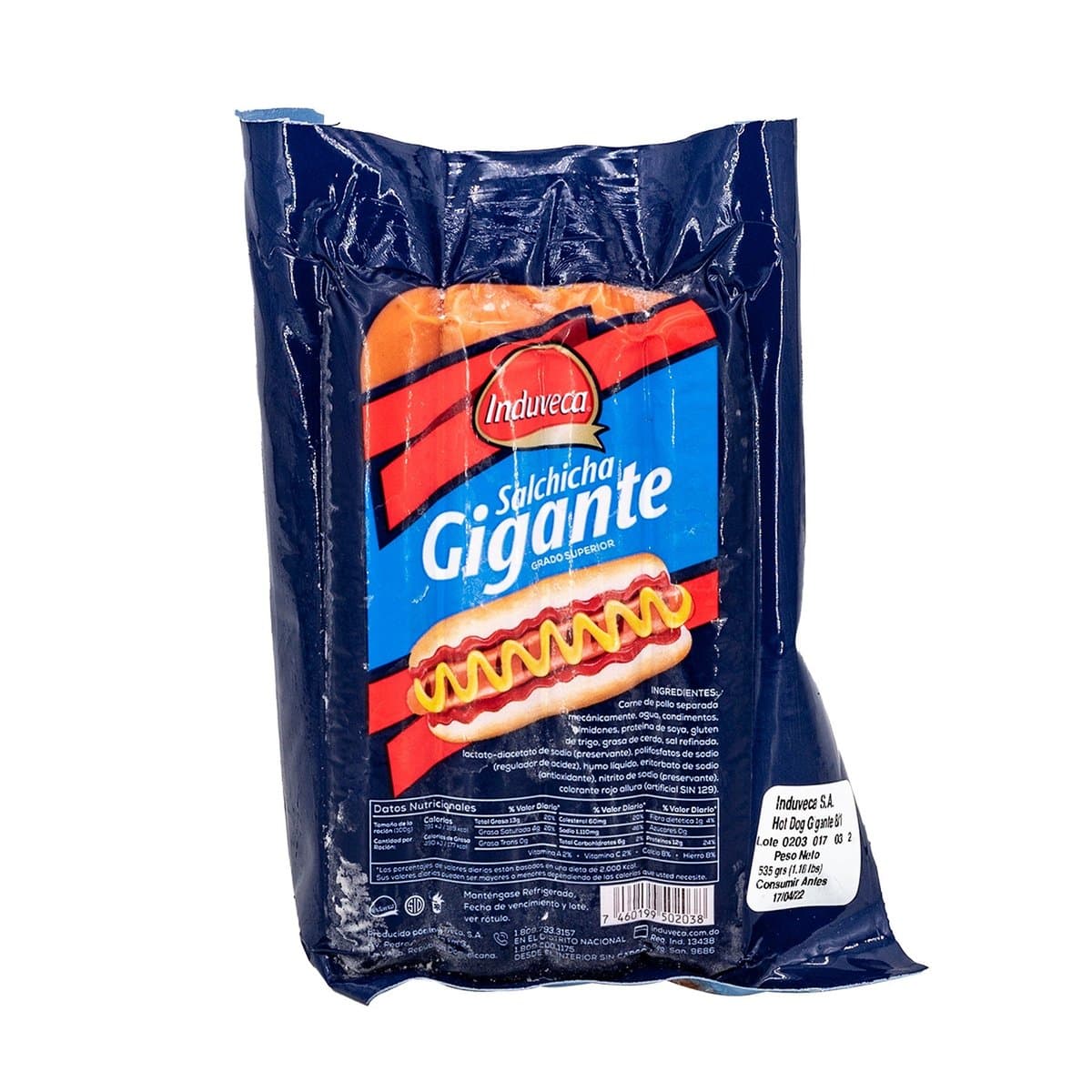 Salchichas Hot Dog Gigantes Induveca 8 uds Salchichas Hot Dog Gigantes Induveca 8 uds
